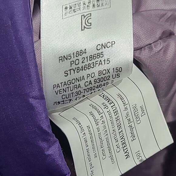 Patagonia Puffer Jacket Down Sweater Concord Purple Size Small - Picture 5 of 6